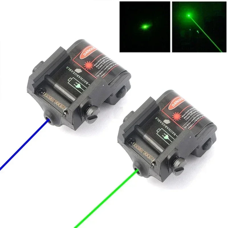 New USB Rechargeable Green Blue Laser Sight Scope Pistol Aiming Pointer For Taurus G3C TH9 Glock PT111