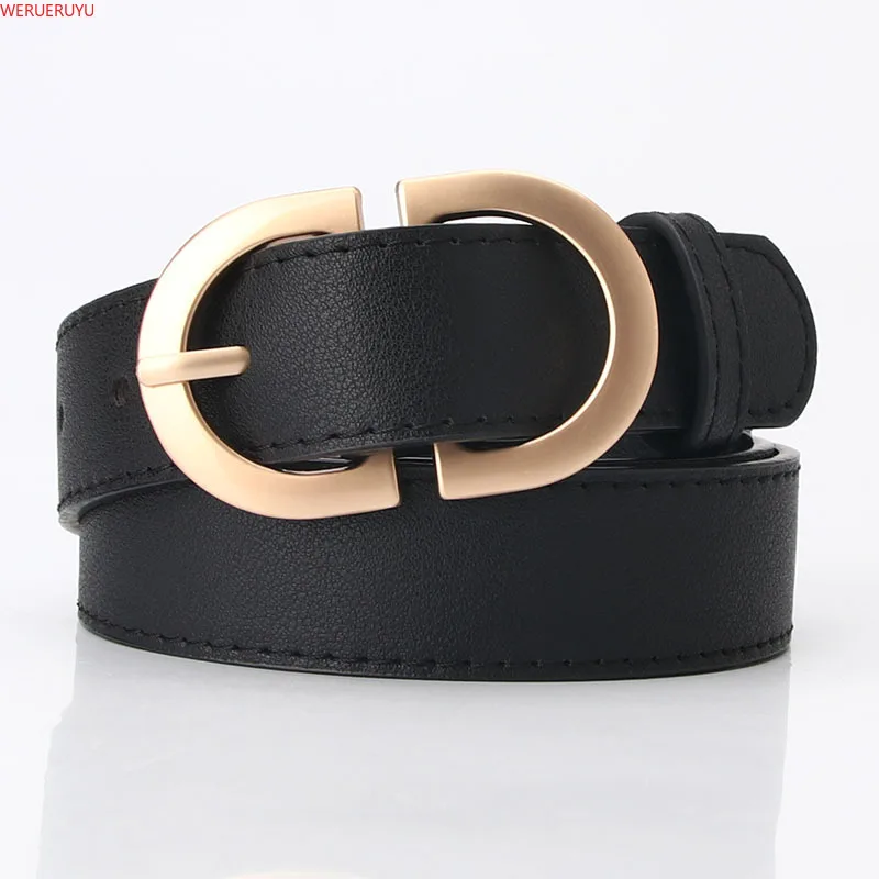 

Luxury Designer Belt Womens Jeans Clothing Accessories Korean Fashion Metal Buckle PU Leather Elegant Belts for Women 2024 New