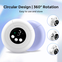 2 in 1 Rotatable Electric Nail Clipper Nail Grinder With Lighting Safety Low Noise Automatic Mini Nail Manicure Tools