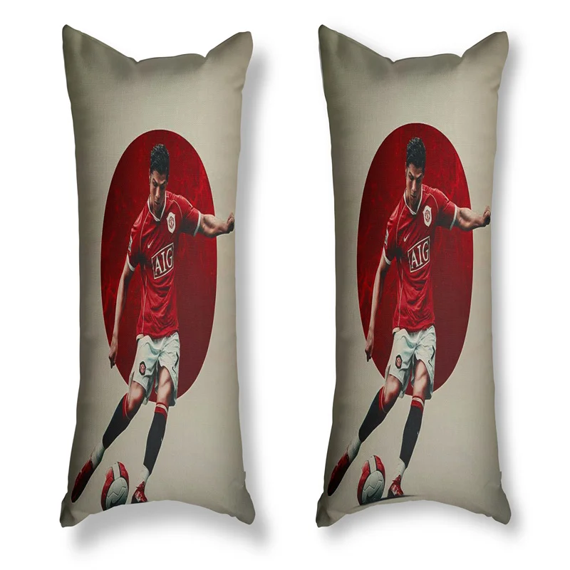 Full Body Kussensloop Voetbal Ster Cr7 Patroon Bedrukt Kussenhoes Knuffel Kussensloop Voetbal Fan Voor Bed Sofa Volwassen Cadeau