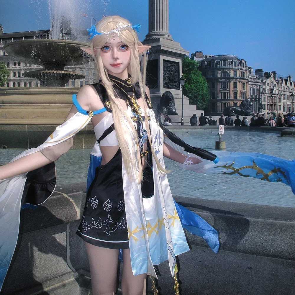 Game Wuthering Waves Cartethyia Cosplay Costume Girl Chiffon Clothing Sexy Stage Dress Up Uniform Halloween Carnival Outfit