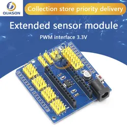 NANO I/O IO Expansion Sensor Shield Module For Arduino  R3 Nano V3.0 3.0 Controller Compatible Board I2C PWM Interface 3.3V