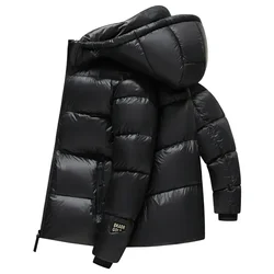 Neue Kapuze schwarz gold High-End-Puffer jacke 2024 Winter mode Jacken Mäntel Männer Kleidung Doudoune Homme Ropa Hombre Chaquetas