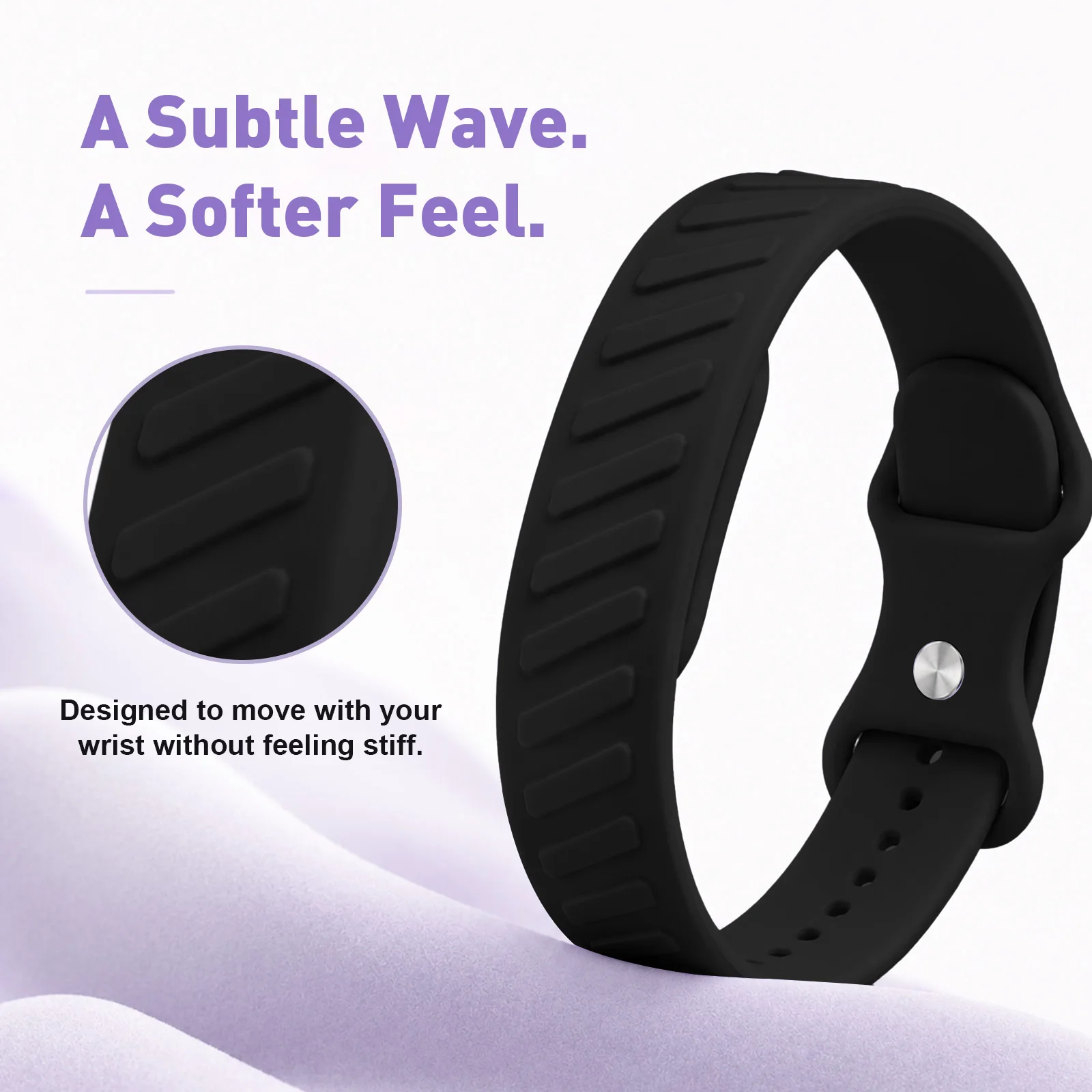 Atmungsaktives Silikon-Schlaufenarmband für Google Fitbit Air Smartwatch Zubehör Sport Ersatzarmband Correa Fitbit Air Band – Detail 6