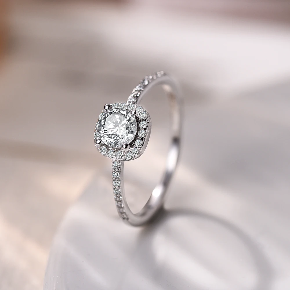 

1 piece 925 silver geometric inlay design ring elegant women's jewelry suitable for daily wear
