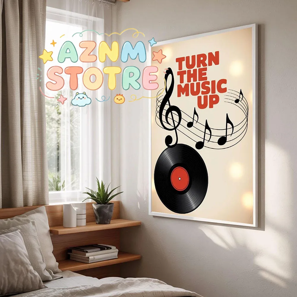 Retro Music Is Good for The Soul Quotes Canvas Prints Gorgeous Music Art Posters for Modern Home Office Living Room Home Deco