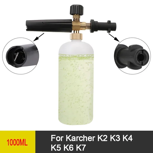 Imagen 1 del producto ¡Detalles de detalles de automóviles: ¡Hay! Cañón de espuma de 1 l con conexión rápida, compatible con Karcher K2 - K7