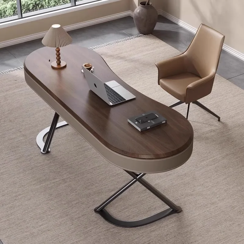 

Italian minimalist solid wood desk North American black walnut desk Modern minimalist light luxury study home writing desk