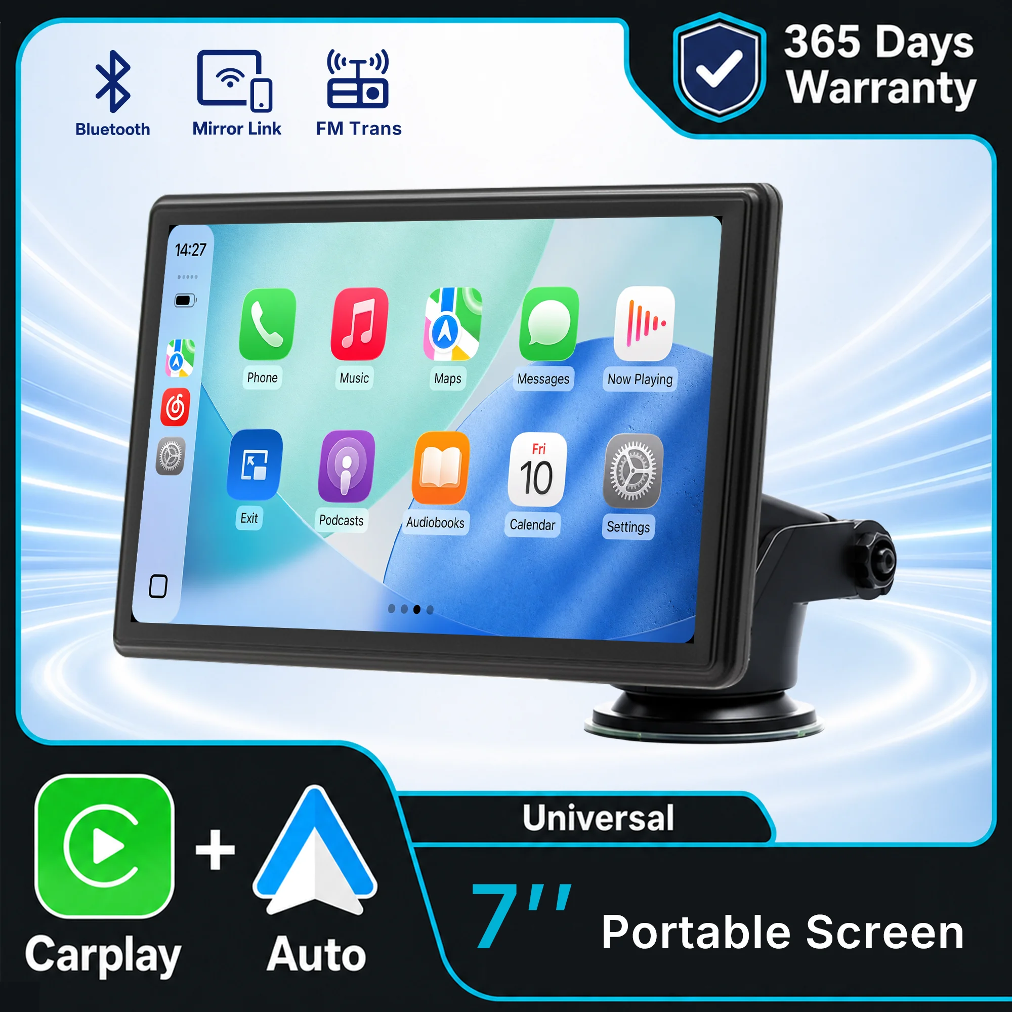 7 Inch Portable Wireless CarPlay Screen IPS Display Android Auto Car Radio Multimedia MP5 Video Player iOS Android Compatible