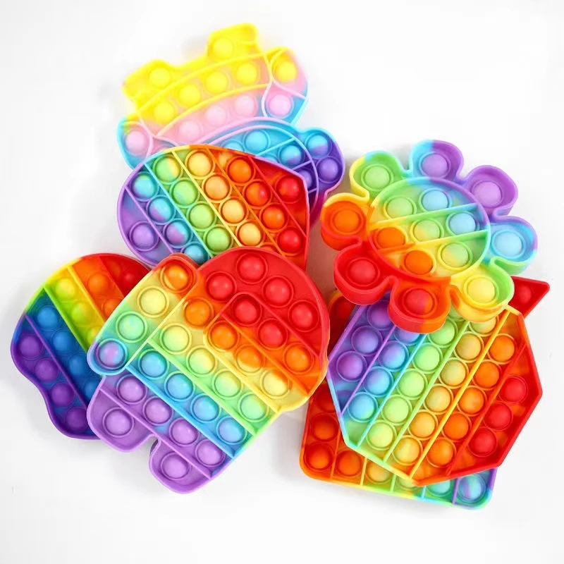 

New Fidget Reliver Stress Toys Rainbow Bubble Antistress Toys Adult Children Sensory Toy To Relieve Autism Gift