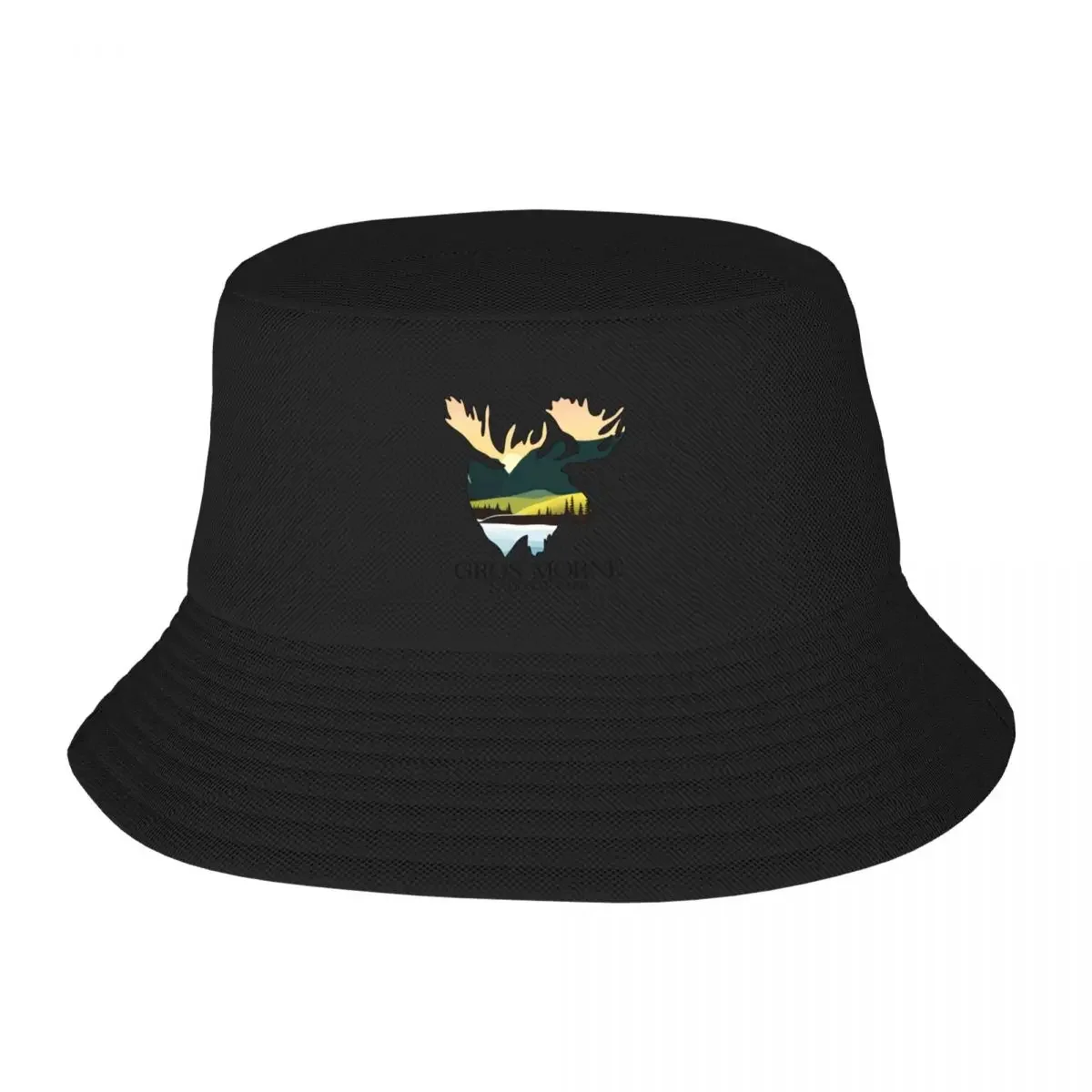 Majestic Moose and Serene Sunsets: Gros Morne Park Silhouette Design Bucket Hat New Hat Women's Beach Visor Men's