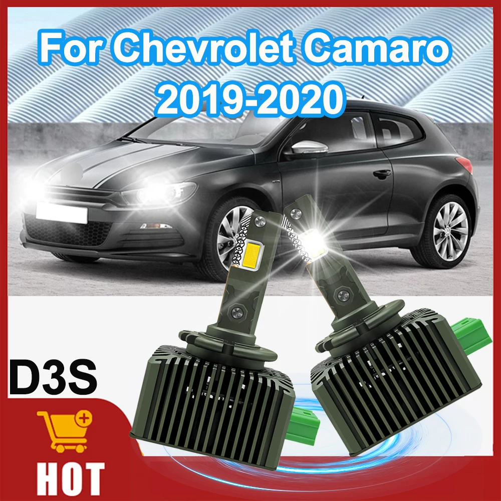 

For Chevrolet Camaro 2019-2020 2X D3S D3R LED Headlight Bulbs 200W 6000K Super White HID Xenon Conversion Kit