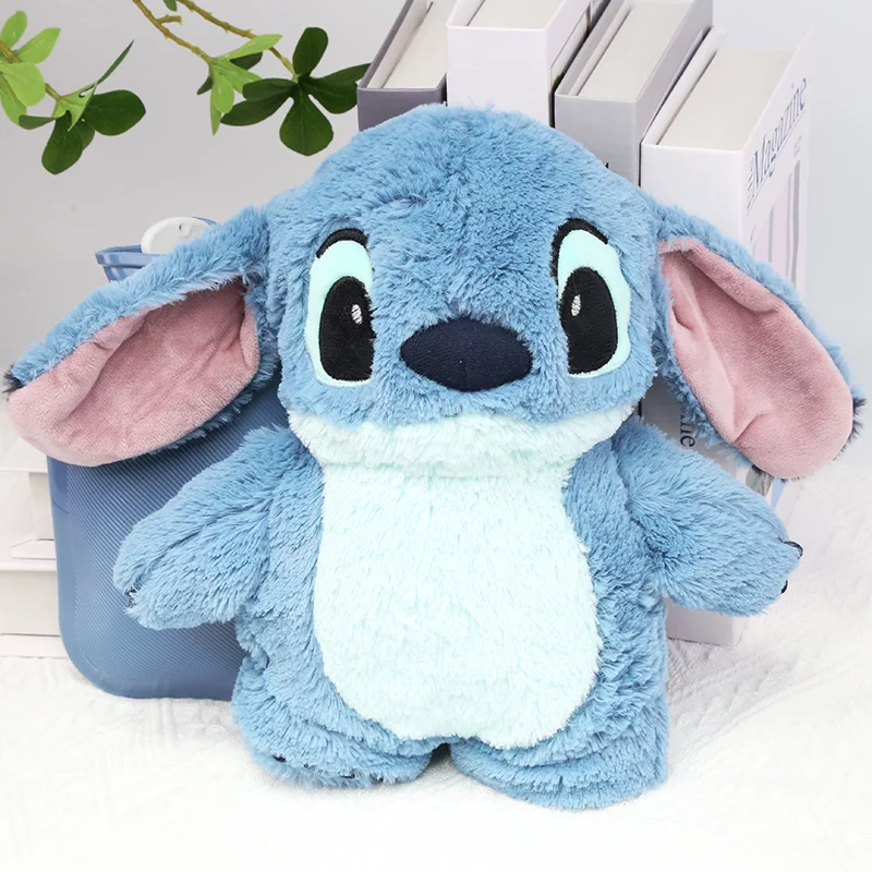 Disney Stitch Plush Bottle Water Filling Hand Warmer Bottle Hot Water Bottles Winter Portable Warm Hand Bag Toys Christmas Gift