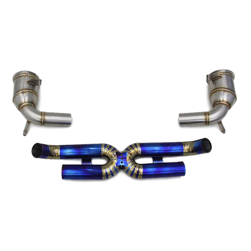 

OBM Titanium Car Exhaust System For PORSCHE 911 992 Turbo S 3.8T 2020-2023 SUS304 Exhaust Pipes Catback Downpipe With GPF/OPF