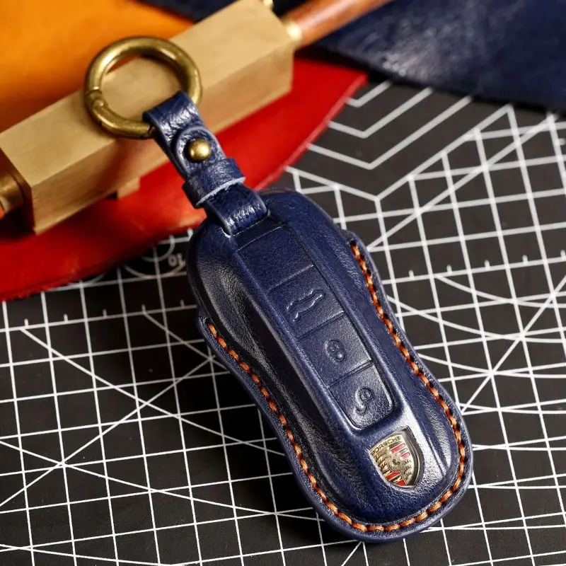 Étui de protection de clé adapté à la broderie Porsche enne 718, Panamera 911