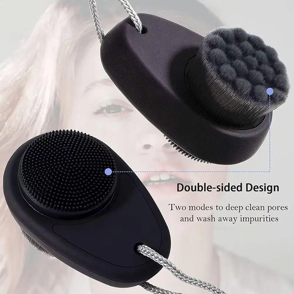 

1pcs Facial Cleaning Brush Scrubber Silicone Miniature Face Deep Clean Shave Massage Face Scrub Brush Face Cleaner tool
