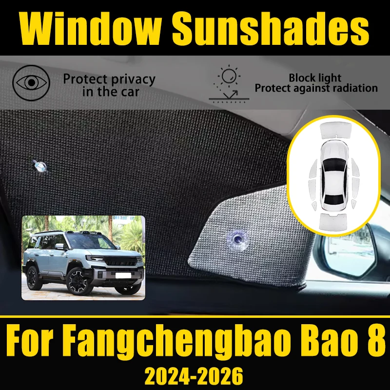 

Car Full Coverage Sunshades For BYD Leopard 8 Fang Cheng Bao 8 2024 2025 2026 Denza B8 UV Protection Reflector Windshield Cover