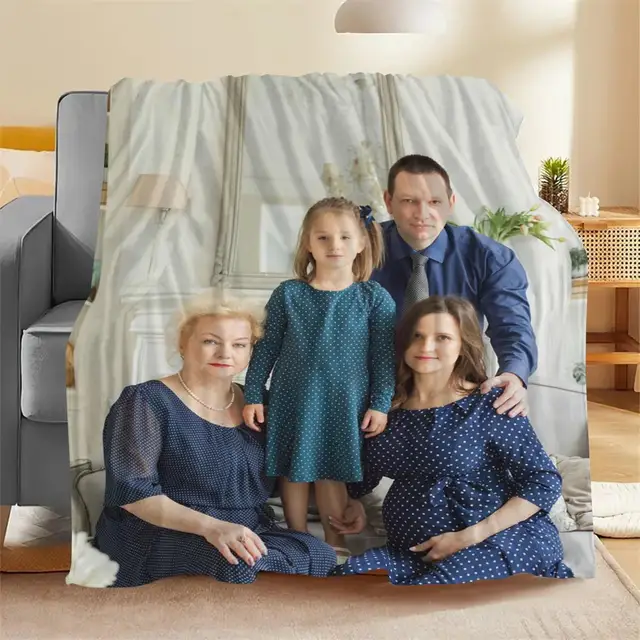 1Pc Custom Photo Blanket,Custom Flannel Blanket with Photo,Custom Picture Blanket,Custom Photo Blanket for Home,Custom Image 4