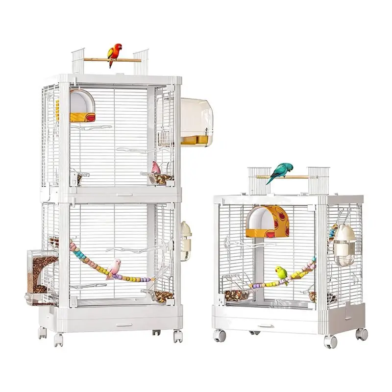 Large Transparent Parrot Cage Household Encrypted Single Double Layer Breeding Cage