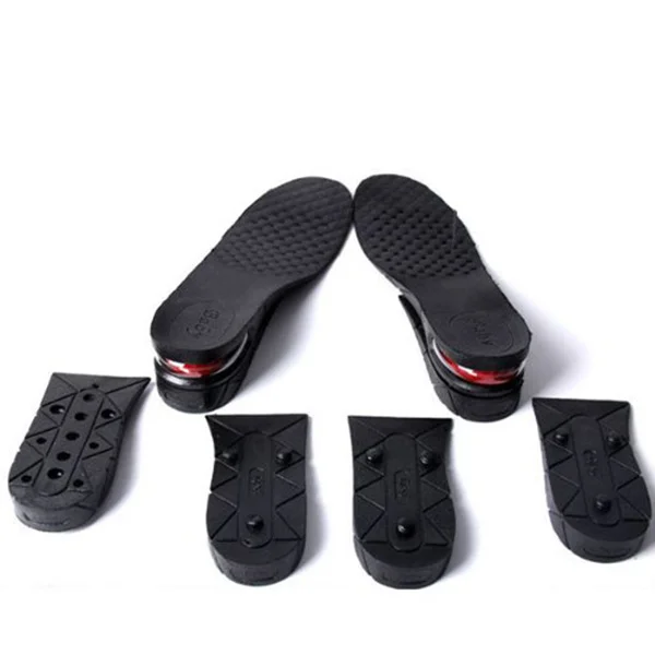 

Unisex 4-Layer 8Cm Pu Comfortable Height Insole Taller Pad Anti-Slip Sole Foot Care Tool 35-44 Eu 2-9 Uk 21.5-28.5 Japan Black