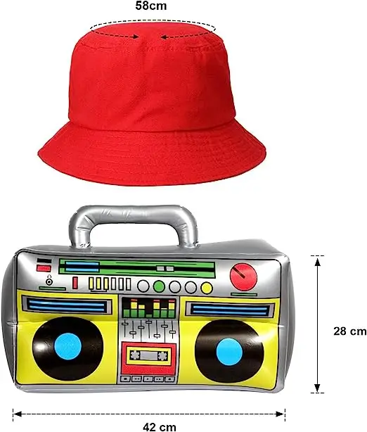 Pesenar-ヒップホップコスチュームキット,ゴールドサンハット,80s/ 90s,ラッパーアクセサリー