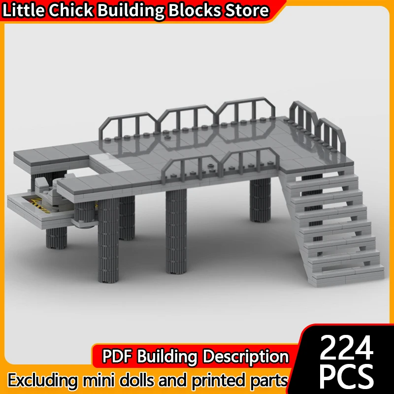 City Street View Model MOC Building Bricks Base Landing Pad Modular Technology Children Holiday Gifts Assemble Toys Suit