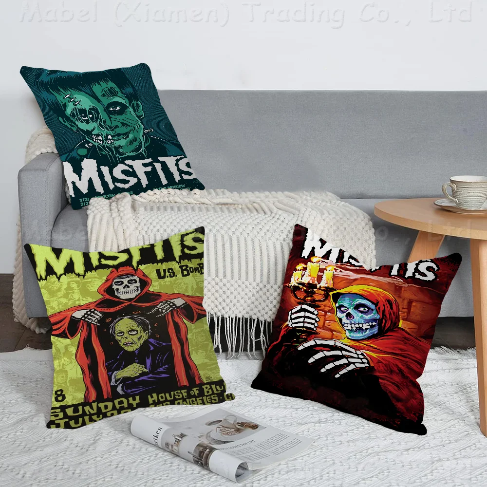 

Misfits Hot Horror Punk Rock Music Personalized Picture Text Home Decorative Pillows Household Gifts 45x45cm