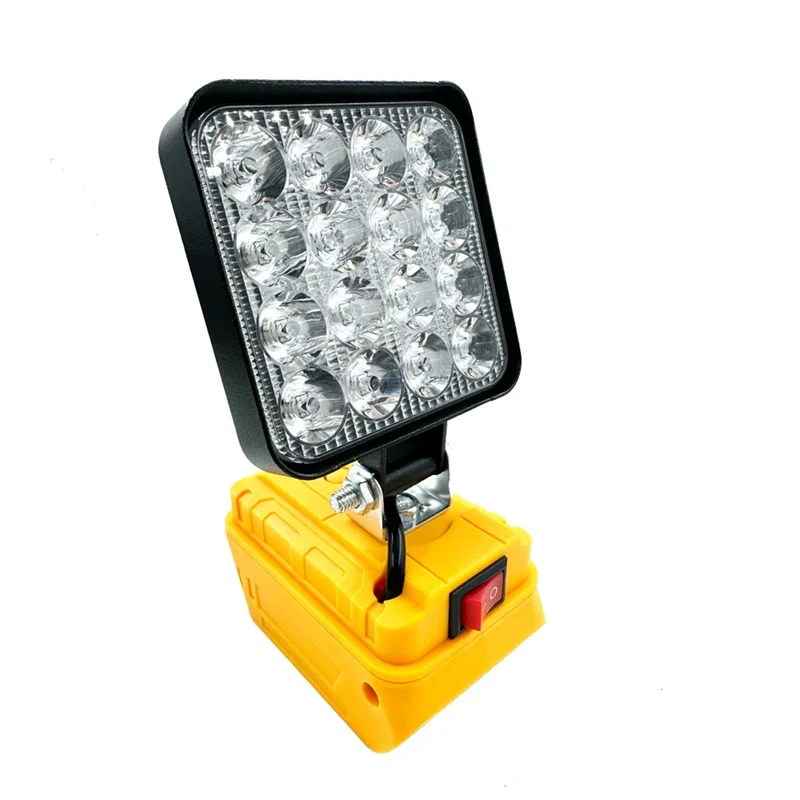 НОВЫЙ светодиодный рабочий фонарь для Makita/DeWalt/Milwaukee/Bosch 18 В, литий-ионный аккумулятор, беспроводная лампа для кемпинга, аварийный прожектор, фонарик