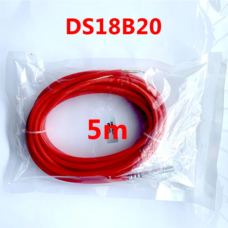 DS18B20 Waterdichte digitale temperatuursensor 6 mm * 50 mm roestvrijstalen sonde 18b20 1 m 2 m 3 m 5 m siliconenkabel