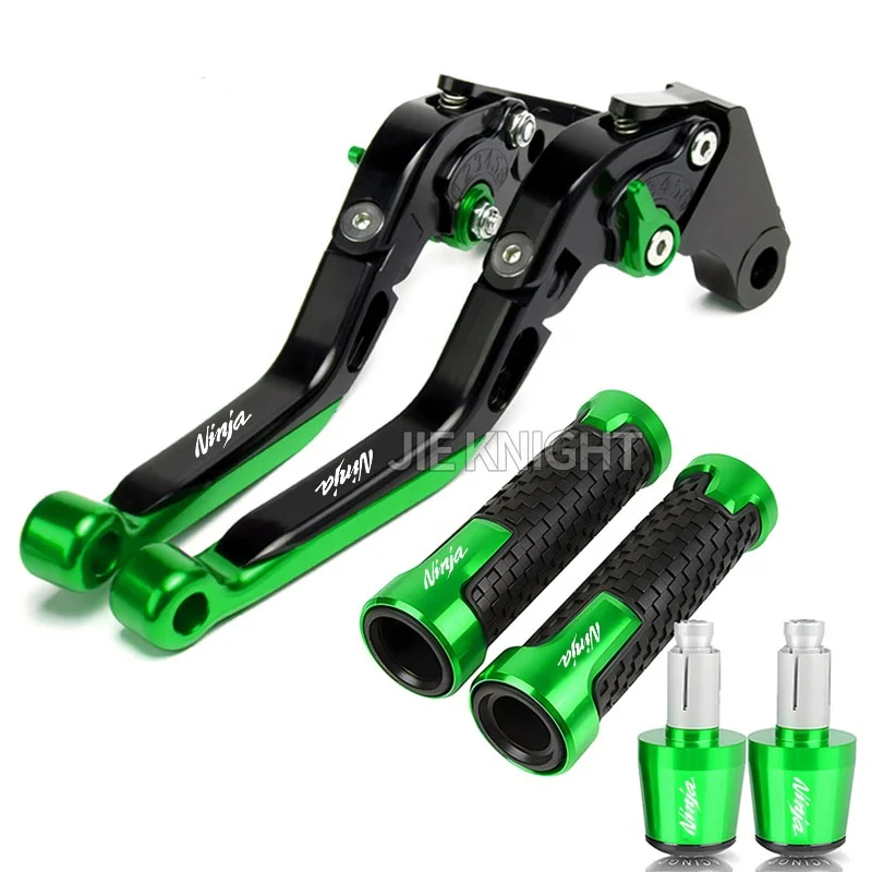 For Kawasaki NINJA Ninja 250/300/400 2008-2022 Motorcycle Adjustable Folding Extendable Brake Clutch Levers Handlebar grips ends