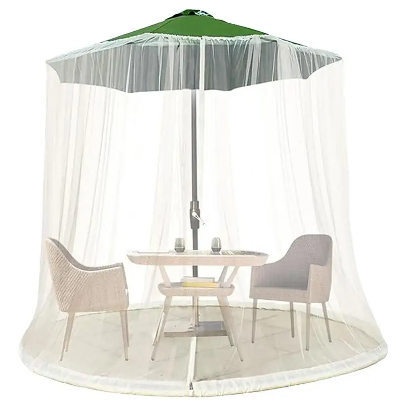 

Net For Umbrella Outdoor Patio Polyester Bugs Netting Round Garden Patio Umbrella Accessory With Double Zipper Door For Outdoor