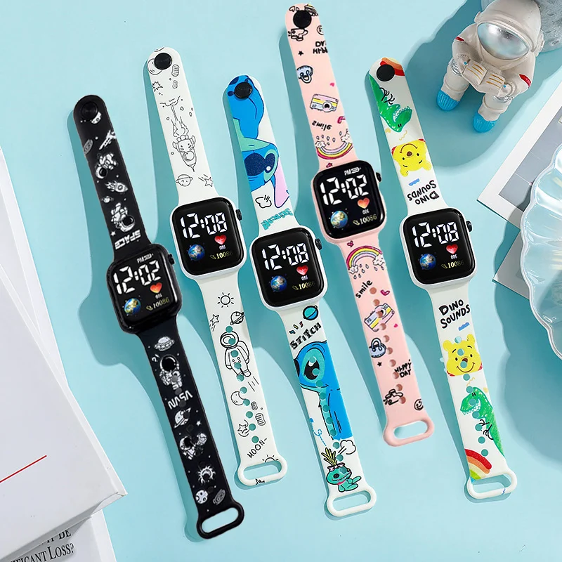 Disney Stitch & Lio orologi digitali Stitch Fashion Cartoon Action Printing Anime LED Type orologi Kids Watch regali di compleanno