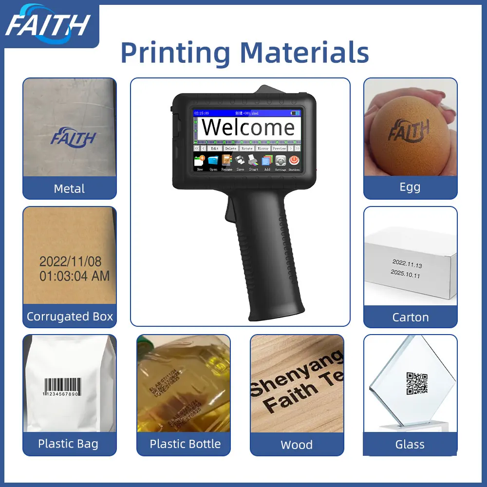 Faith-mesin pengkode kode QR, Printer Inkjet tanggal dan kode QR multifungsi untuk kemasan 12.7mm