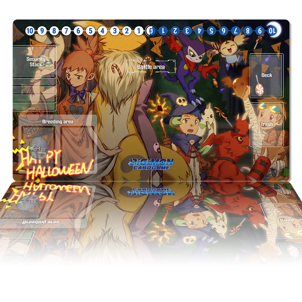 Digimon Playmat Tamers Renamon DTCG CCG Board Game Trading Card Game Mat Anime Mouse Pad Desk Mat Gaming Accessories Zones & Bag