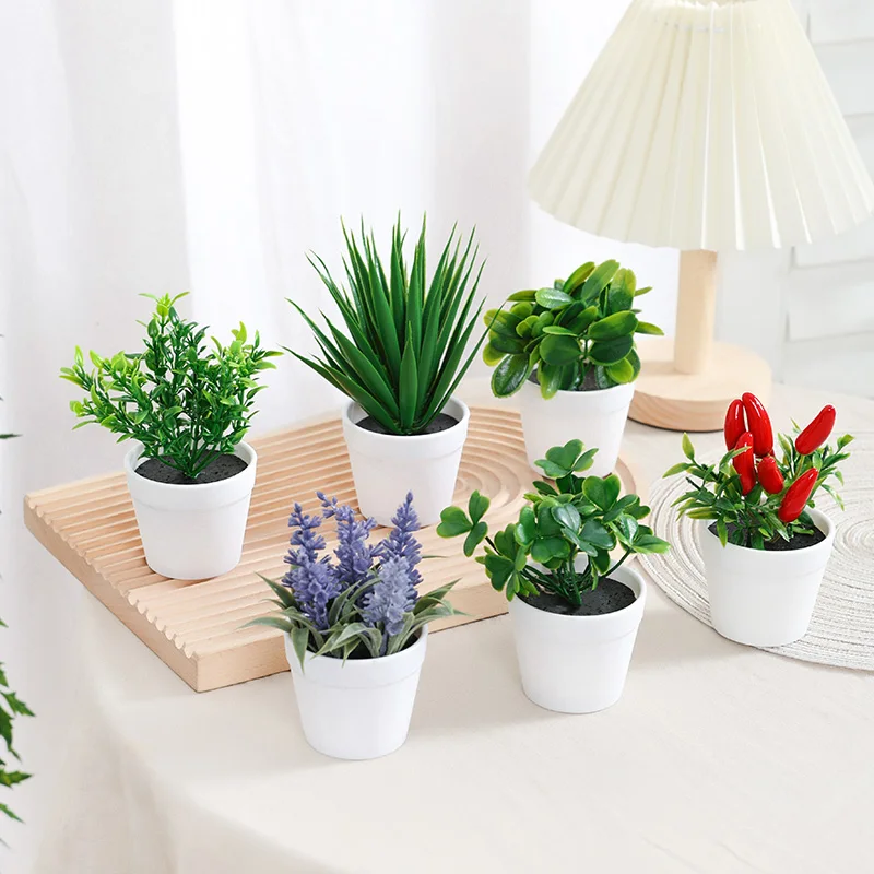 1SET Simulation Plant Potted Plant, Suitable For Commercial Office Counter, Living Room, Study, Courtyard, Home Decoration