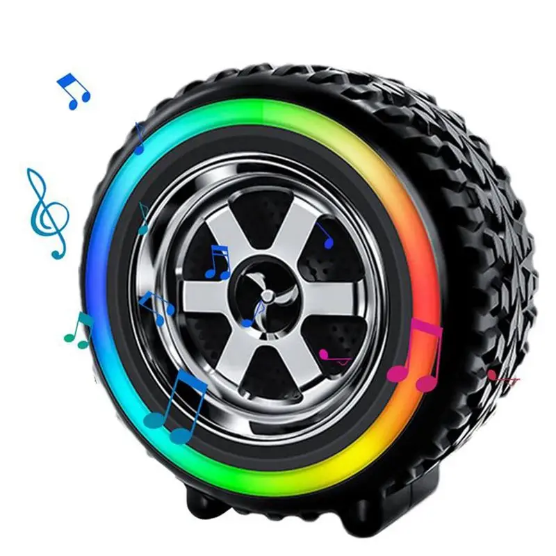 full-wireless-speaker-small-car-wheel-shaped-speaker-with-led-light-handheld-pocket-size