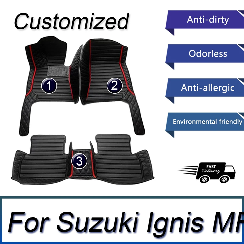 

Автомобильные коврики для Suzuki Ignis MF 2020 2021 2022 2023, автомобильный кожаный напольный коврик, прочные коврики, коврики, накладки, автомобильные аксессуары, детали интерьера