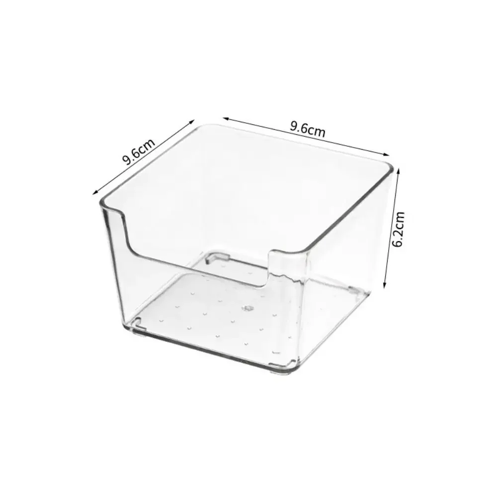 Simple Chic Acrylic Note Holder Efficient Transparent Clear Note Box Waterproof Card Paper Desk Organizer Office