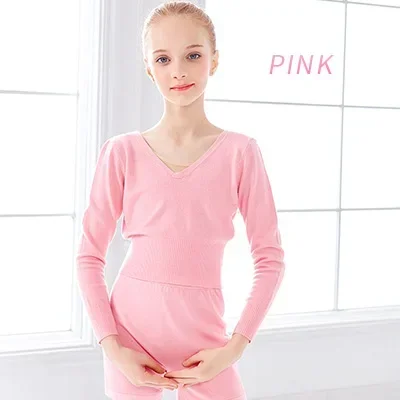 Cardigan maglione da balletto avvolgente autunno inverno per ragazze Bambini Body da ballo lavorato a maglia morbida con scollo a V Cappotti da balletto caldi