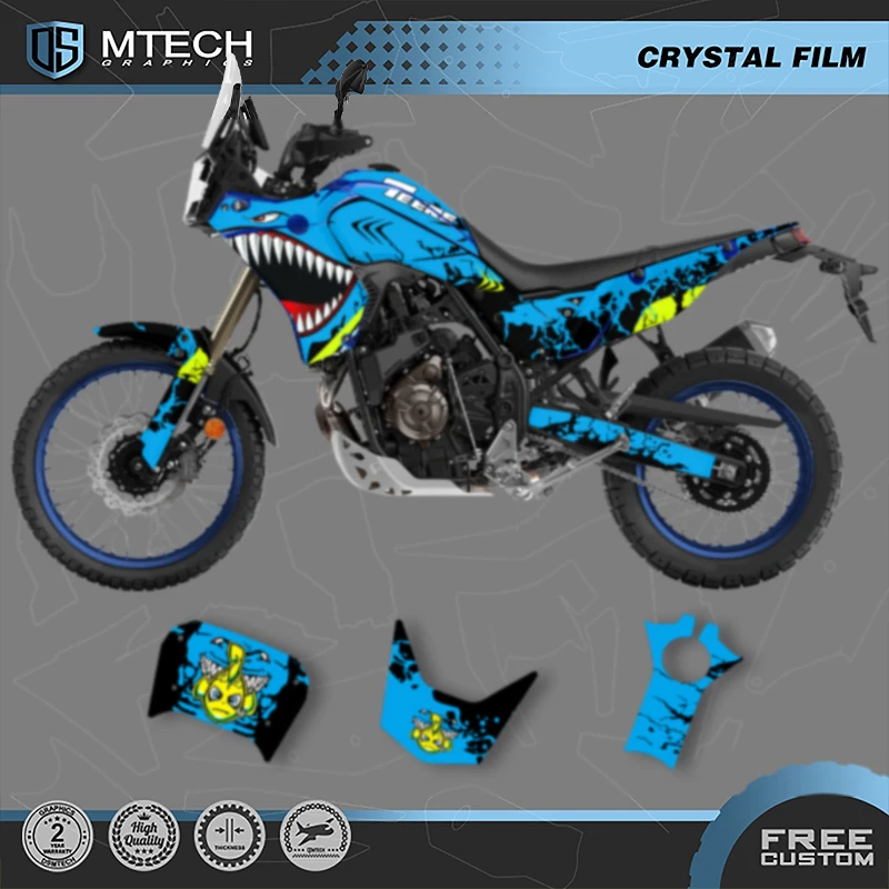 DSMTECH Custom Motorcycle Graphics Enduro Decals Stickers Kits For YAMAHA TENERE T700 2018 2019 2020 2021 2022 2023 009