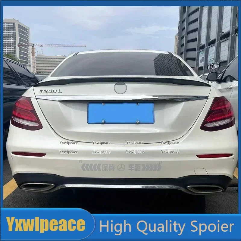 For Mercedes Benz W213 Spoiler 2016-2021 E-class E200 E300 E320 E63 ABS Glossy Black Rear Trunk Lip Spoiler Car Accessories