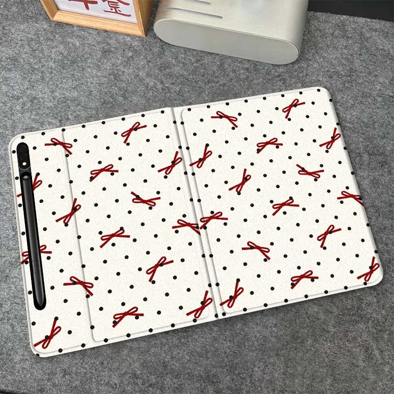 

Leopard Print Bow Pattern For Samsung Galaxy Tab S6 S8 S9 S10 Lite FE 10.4 11 Inch 2022 2024 Tablet Case