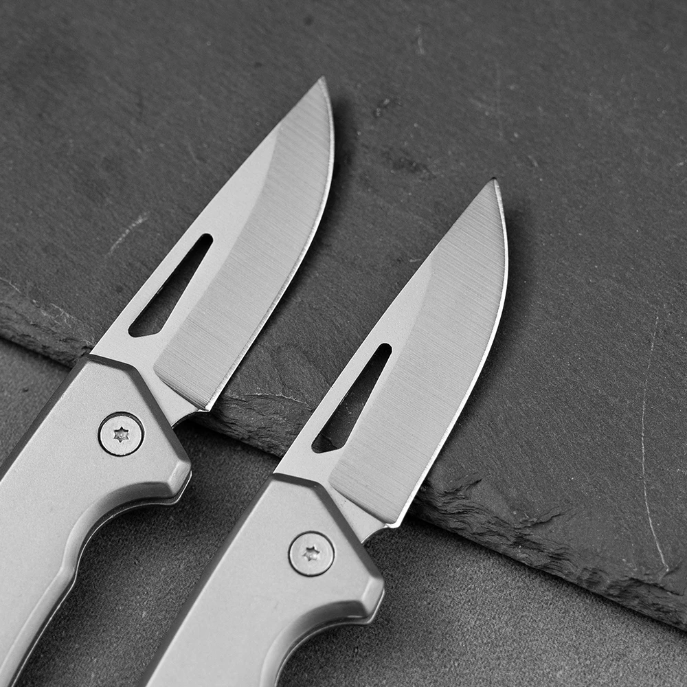 Outdoor small knife stainless steel folding knife portable high hardness keychain mini small blade sharp knife