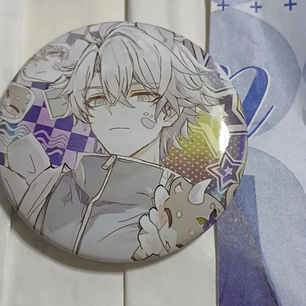 Gioco Honkai: Star Rail Phainon Khaslana Cosplay Distintivo laser Spilla in banda stagnata in metallo Spille da collezione Figura di cartone animato Puntelli per feste