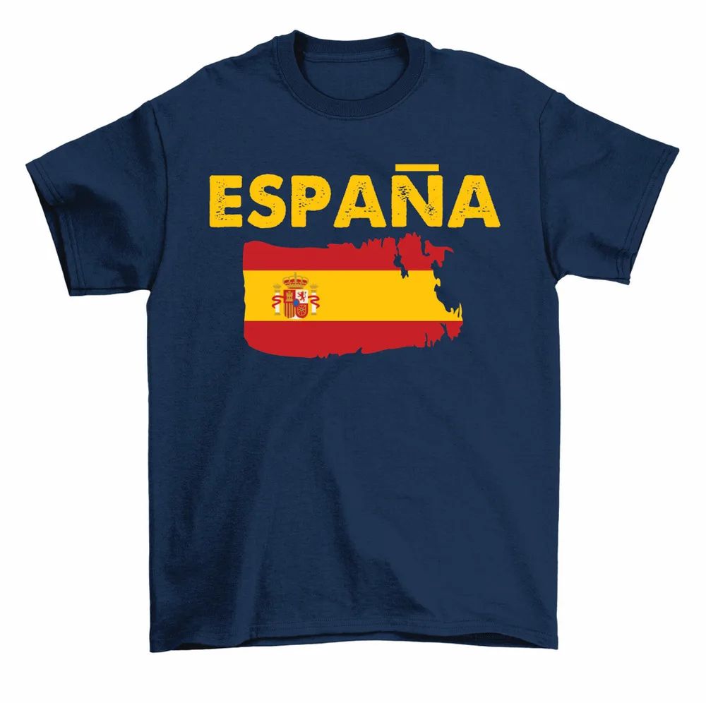 Espana Spanish Flag Spain T-Shirt Men Women Unisex High Quality 100%Cotton Short Sleeve