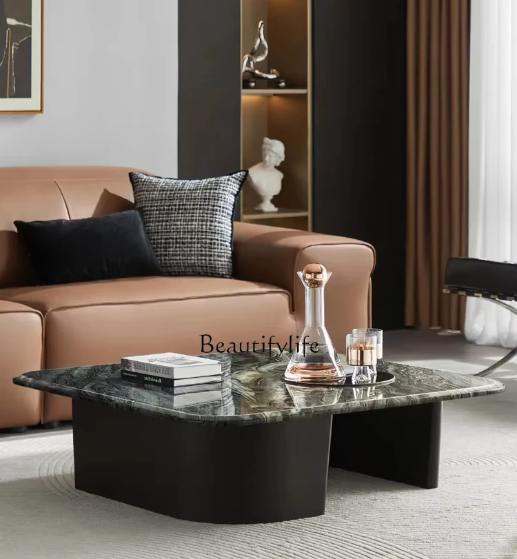 

Light luxury modern high-end marble coffee table living room household small table