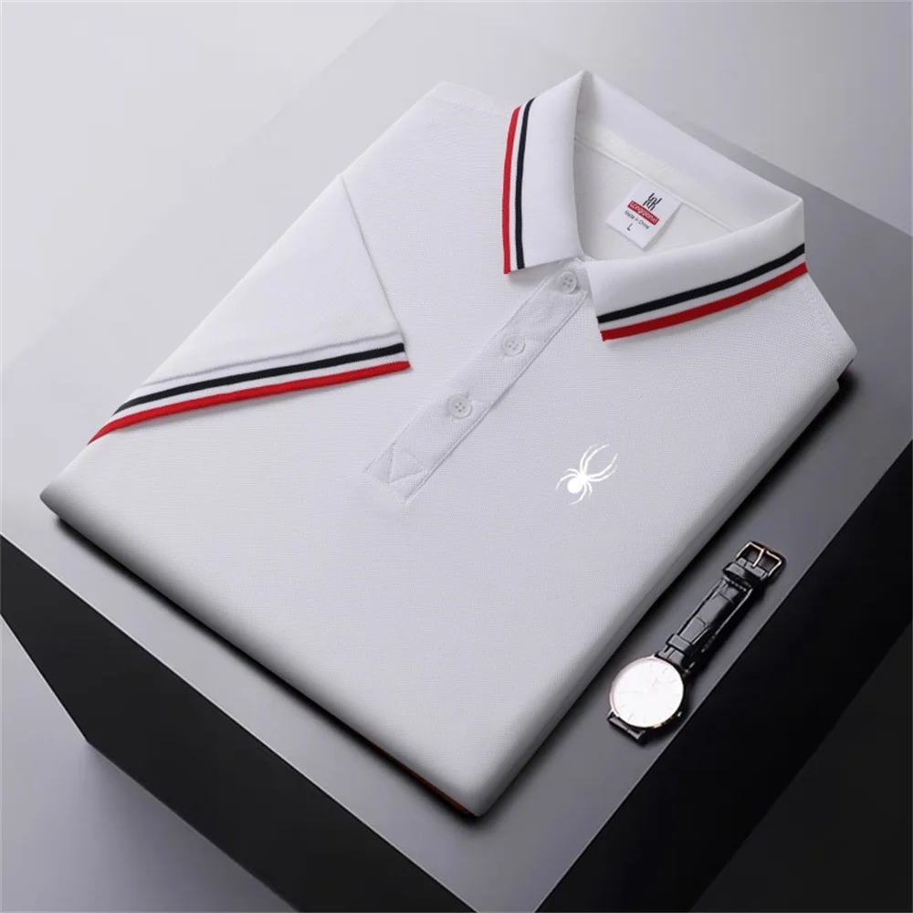 POLO traspirante ad asciugatura rapida estiva da uomo di alta qualità sport all\'aria aperta top da uomo business casual fashion streetwear da uomo