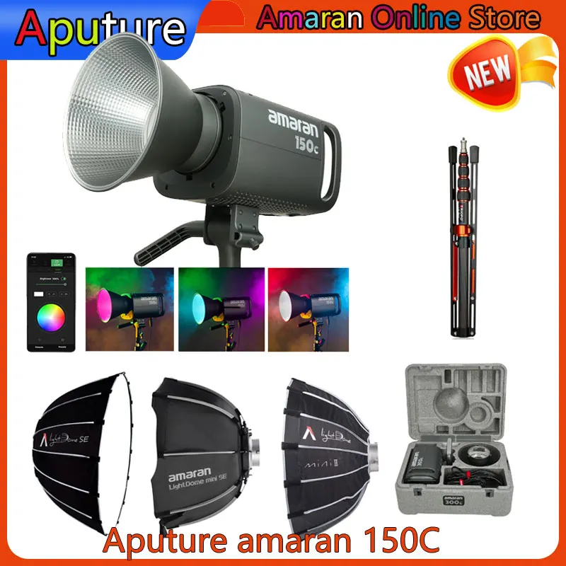 

Aputure amaran 150C RGBWW Studio LED Video light 2500K-7500K Photography lights for Live Streaming Photo Video Recording New