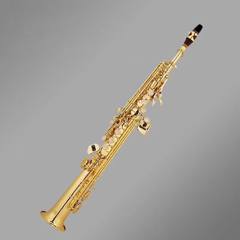 Brass Straight Saxophone B-flat Treble Wind Instrument Adult