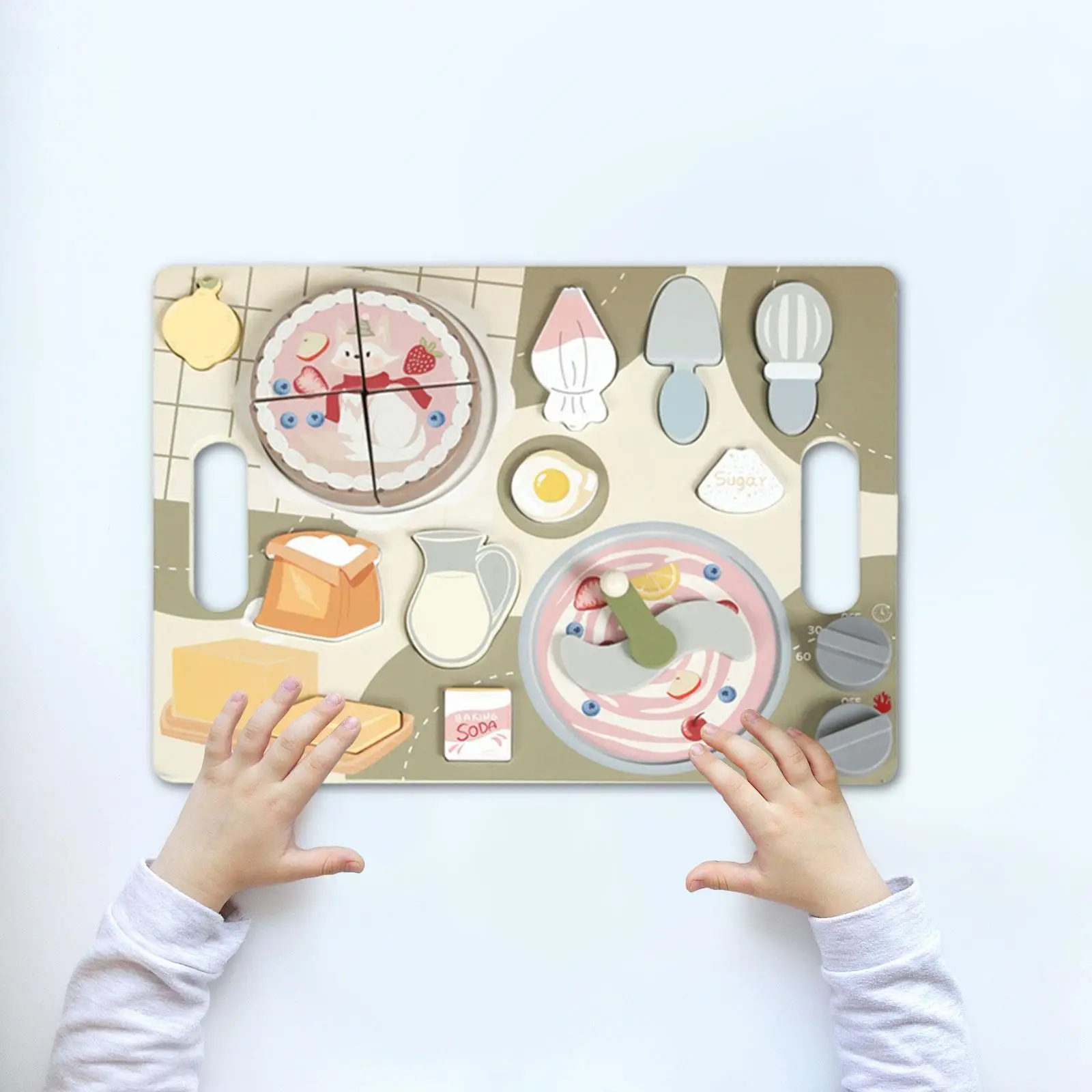 

Pretend Play Kitchen Toy,Wooden Cake Play Toy,Role Play,Early Learning Play Kitchen Accessories for Boys Girls Children